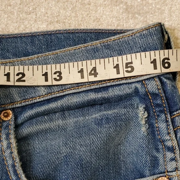 Grlfrnd Naomi women's highrise cut off crop distressed jeans size 31 - Picture 7 of 16